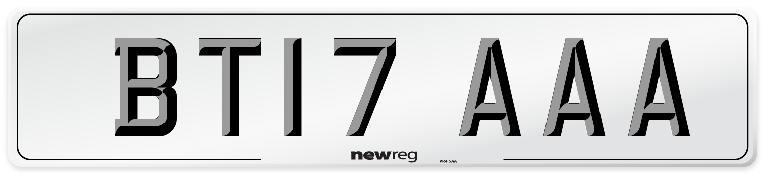 BT17 AAA Number Plate from New Reg